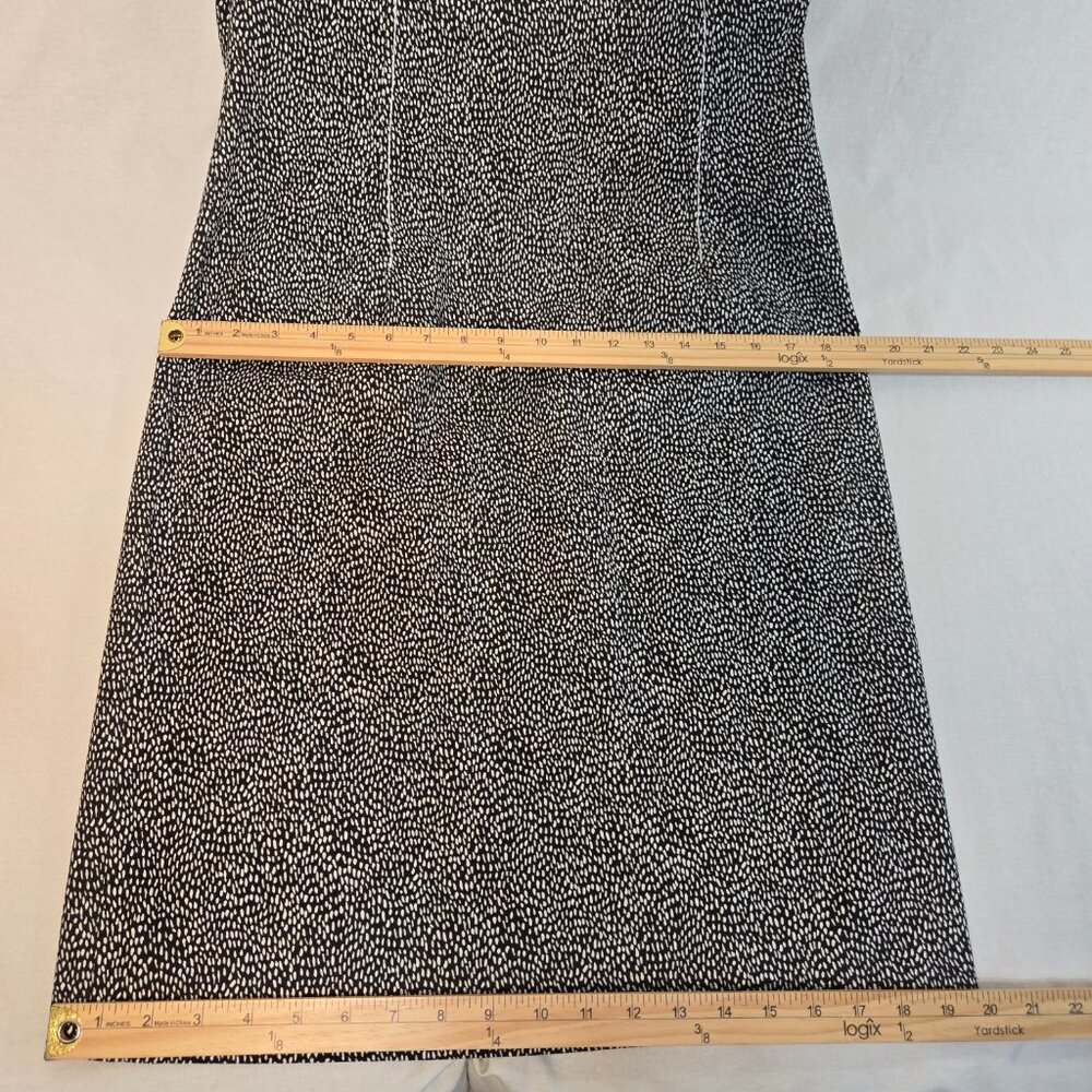 PIAZZA SEMPIONE Black/White Printed Dress Size Italian 44 US 8 Made Italy! NEW! - Picture 15 of 16